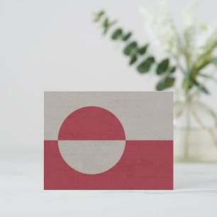 Cartão Postal De Festividades Bandeira da Gronelândia