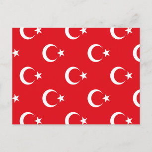 Cartão Postal De Festividades Bandeira da Turquia