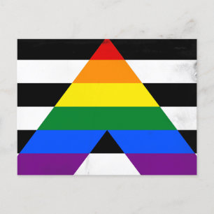 Cartão Postal De Festividades Bandeira de Aliado Reto