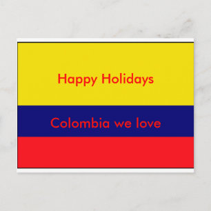 Cartão Postal De Festividades Bandeira de Colômbia