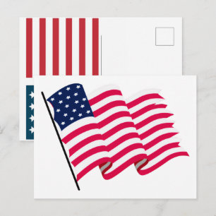 Cartão Postal De Festividades Bandeira dos EUA 2026 – Ousada Bandeira Americana