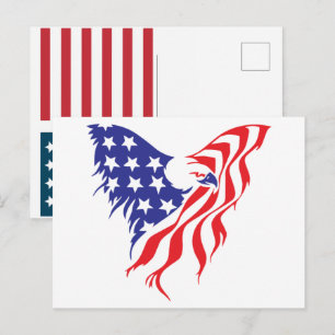 Cartão Postal De Festividades Bandeira dos EUA 2026 – Ousada Bandeira Americana 