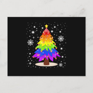 Cartão Postal De Festividades Bandeira LGBT Árvore de Natal Feliz Natal Gay LGBT