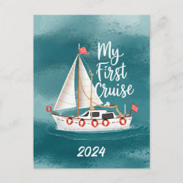 Cartão Postal De Festividades Barco Bonito - Meu Primeiro Cruzeiro - Personaliza