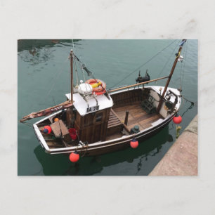 Cartão Postal De Festividades Barco de Pesca em Portpatrick Harbour, Wigtownshir