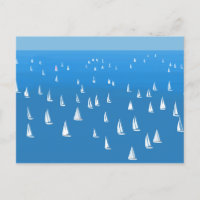 Barcos à vela no mar azul profundo - Barcos à vela