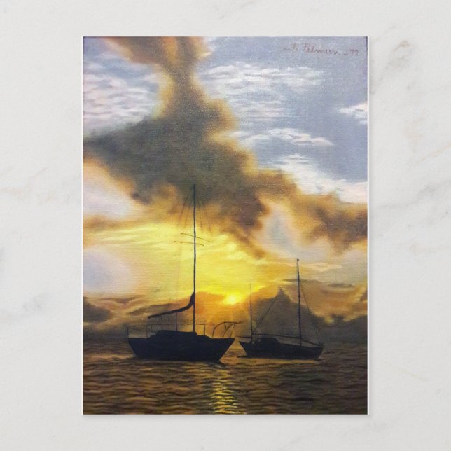 Cartão Postal De Festividades Barragens Sunset - Tudo bem mover as coisas (Frente)