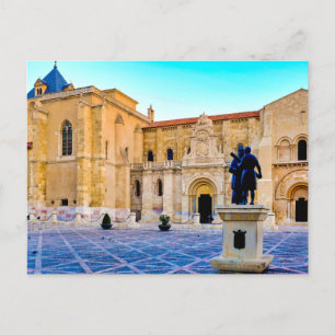 Cartão Postal De Festividades Basilica de San Isidoro, Leão