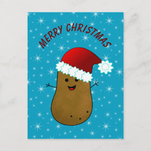 Cartão Postal De Festividades Batata Feliz Natal