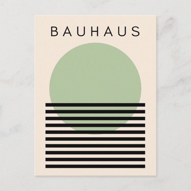 Cartão Postal De Festividades Bauhaus Green Sun (Frente)