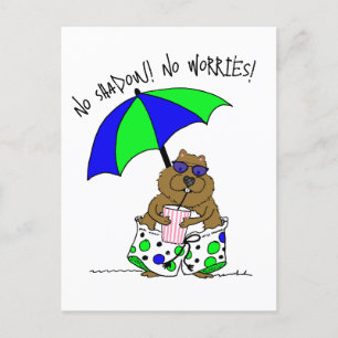 Cartão Postal De Festividades Beach Day Groundhog