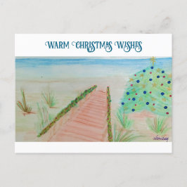 Cartão Postal De Festividades Beachy Christmas