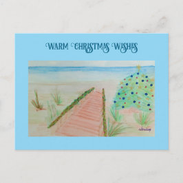 Cartão Postal De Festividades Beachy Christmas