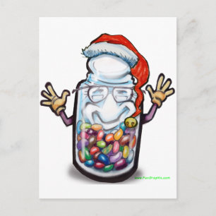 Cartão Postal De Festividades Bean Counters Natal