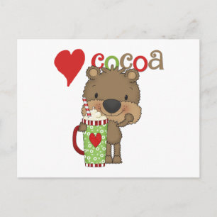 Cartão Postal De Festividades Bear Cocoa Feriado de Amor