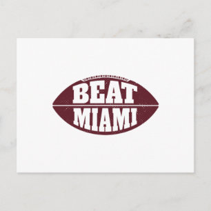 Cartão Postal De Festividades Beat Miami Vintage Aggie Futebol Gameday Sábado