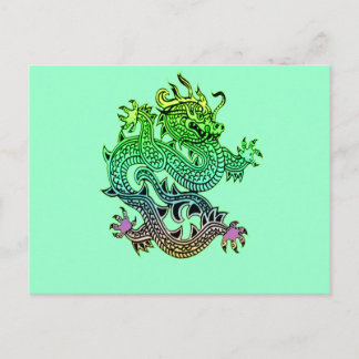 Cartão Postal De Festividades Beautiful Year of the Dragon Gifts