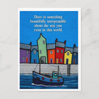 Cartão Postal De Festividades Beautifully Unrepeatable Inspirational Coastal