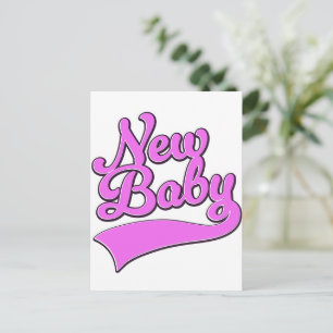 Cartão Postal De Festividades Bebê Recém-Nascido