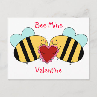 Cartão Postal De Festividades Bee Mine Valentine