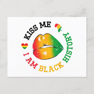 Cartão Postal De Festividades Beije-Me Sou História Negra Mês Afro-Americano