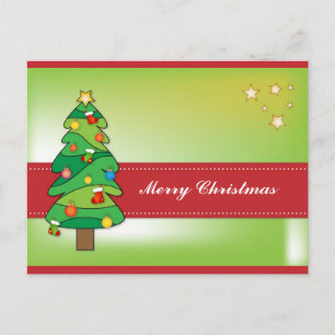 Cartão Postal De Festividades Bela design de árvore de Natal