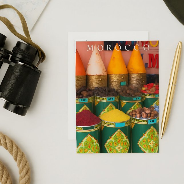 Cartão Postal De Festividades Belas Especialidades Coloridas De Marrakech (Criador carregado)