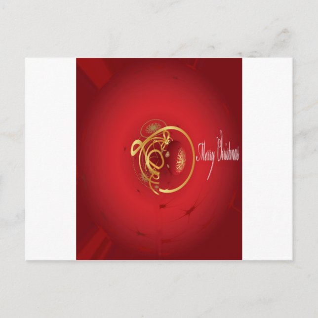Cartão Postal De Festividades Beliscos de Natal Vermelho têm um belo dia (Frente)