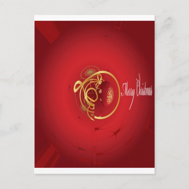 Cartão Postal De Festividades Beliscos de Natal Vermelho têm um belo dia (Frente)