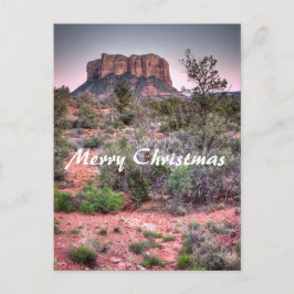 Cartão Postal De Festividades Bell rock Sedona, Arizona. Merry Christmas