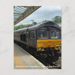 Cartão Postal De Festividades Belmond Royal Scotsman na estação de Wemyss