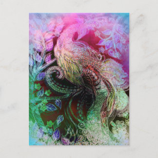 Cartão Postal De Festividades Belo Pavão