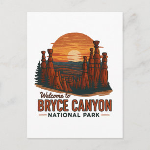 Cartão Postal De Festividades Bem-vindo à Embroiderme Bryce Canyon Nacional EUA