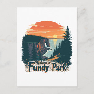 Cartão Postal De Festividades Bem-vindo ao Fundy National Canadian Park