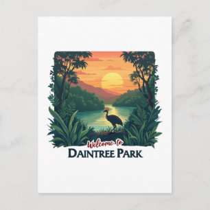 Cartão Postal De Festividades Bem-vindo ao Parque Nacional Australiano Daintree