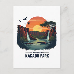 Cartão Postal De Festividades Bem-vindo ao Parque Nacional Australiano de Kakadu