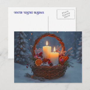 Cartão Postal De Festividades Bênçãos do Solstício de Inverno Especiarias de Yul