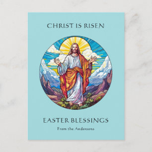 Cartão Postal De Festividades Bênçãos Feliz Páscoa Religiosas Católicas Jesus