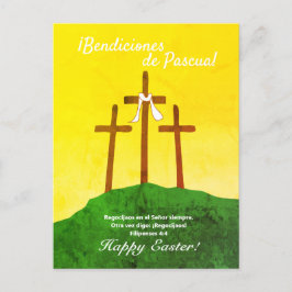 Cartão Postal De Festividades Bendições da Páscoa