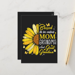 Cartão Postal De Festividades Bendita por ser chamada de Mãe Avó