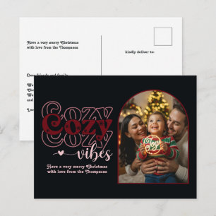 Cartão Postal De Festividades Berry Luxe Vibrações Aconchegantes Foto de Natal R