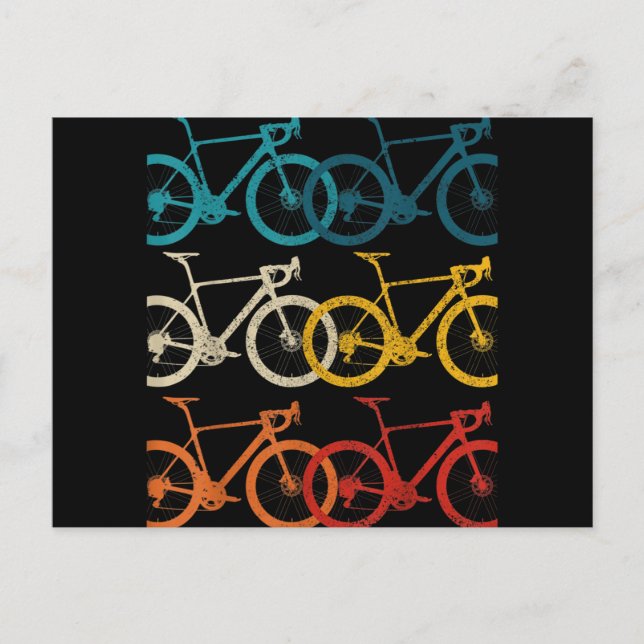 Cartão Postal De Festividades Bicicleta de bicicleta de bicicleta de bicicleta d (Frente)