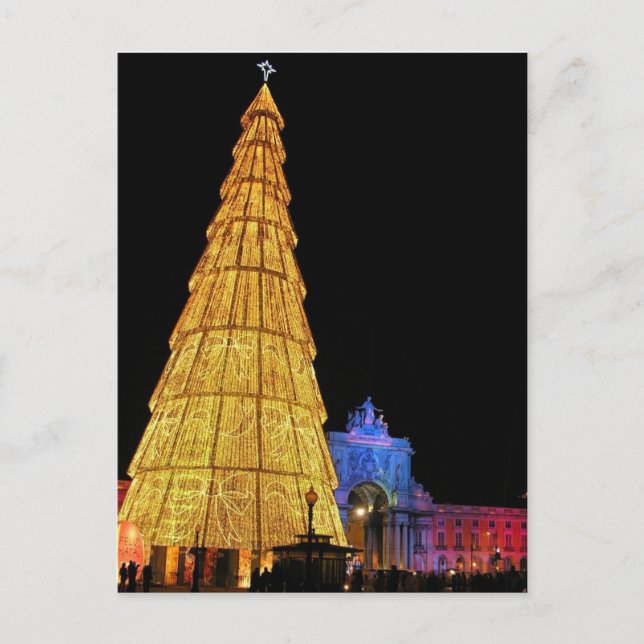Cartão Postal De Festividades Big Christmas Tree from Europe (Frente)