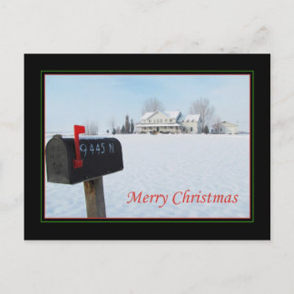 Cartão Postal De Festividades Big House on the Prairie Christmas