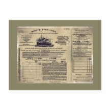 Bilhete para RMS Titanic 1912