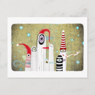 Cartão Postal De Festividades Birds Christmas Postcard