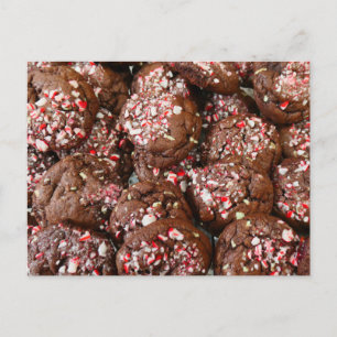 Cartão Postal De Festividades Biscoitos de Chocolate e Hortelã