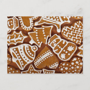Cartão Postal De Festividades Biscoitos de gengibre natalino