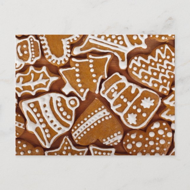 Cartão Postal De Festividades Biscoitos do Natal (Frente)