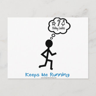 Cartão Postal De Festividades BiscoitosDeFeriado Me Mantêm Correndo